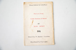 POEMS by Jean Genet | The Love Song & Under Sentence of Death