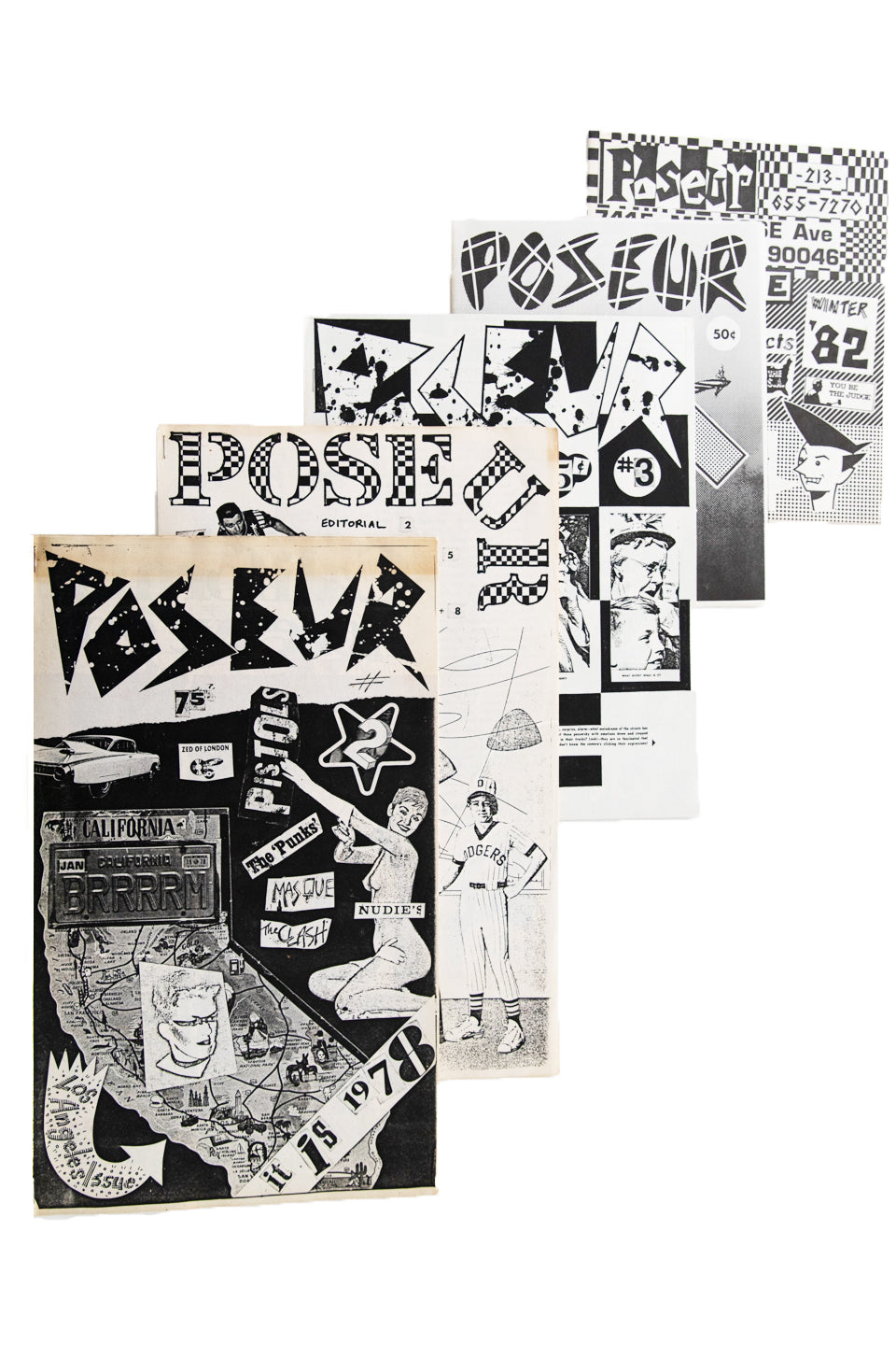 POSEUR ZINE 1,2,3,5, + Wholesale Catalog